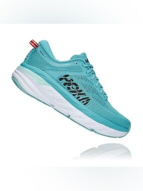 Hoka One One Bondi 7 Women's Running Shoe In Aquarelle/Eggshell Blue